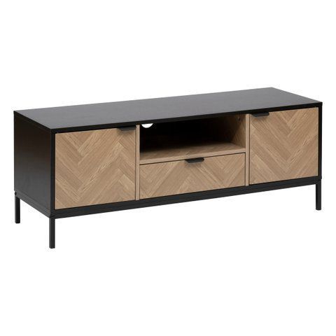 ТВ-тумба 5five Simply Smart с 2 ящиками, чёрная 96861-MRH фото