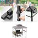 Альтанка для гриля CostWay 242&times;153&times;250 см, двоярусний дах і полиці, сіра COSTWAY-00087 фото 7