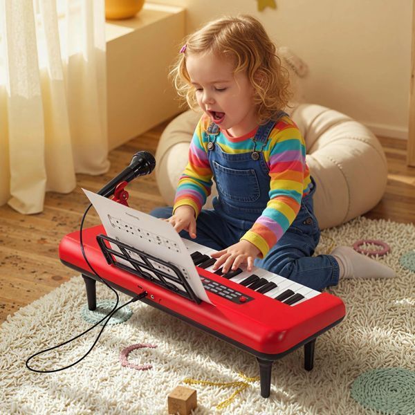 Дитяче електронне піаніно на ніжках Costway, червоне COSTWAY-KIDS-0213 фото