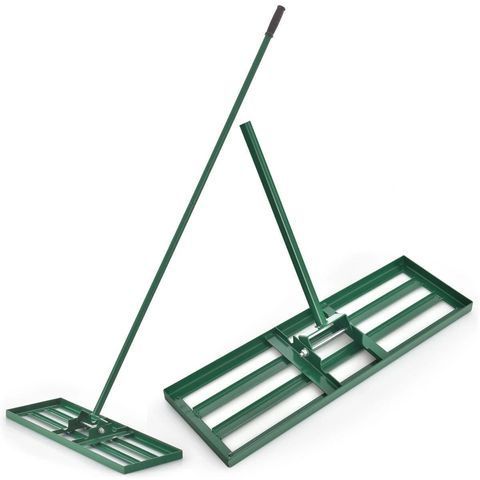 Широкі граблі для вирівнювання газону Costway, 91&times;25&times;170 см, зелені COSTWAY-00726 фото