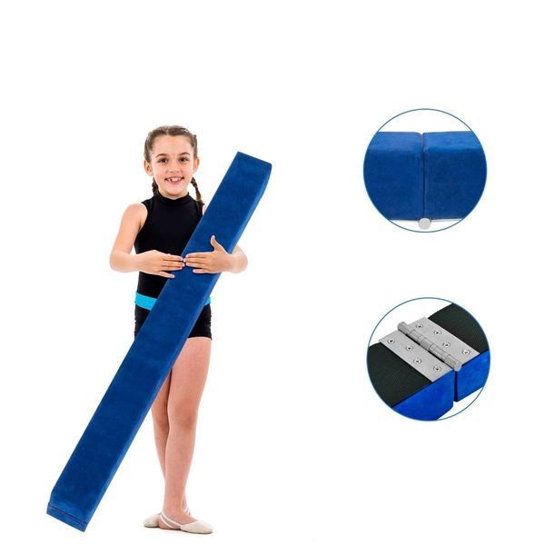 Детское гимнастическое балансировочное бревно, 210&times;10&times;6,5 см, синий COSTWAY-KIDS-0619 фото