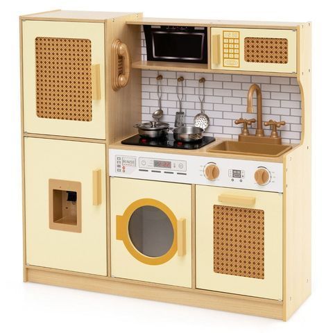 Дитяча ігрова кухня Costway, жовта COSTWAY-KIDS-0268 фото