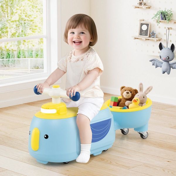 Дитяча машинка-каталка Costway, синій COSTWAY-KIDS-0468 фото