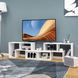 Модульная асимметричная TV-тумба Costway с открытыми ячейками и ступенчатой верхней плоскостью, 140&times;30&times;43 см, белая COSTWAY-HOME-01043 фото 3