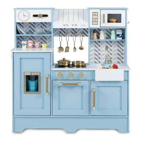 Дитяча ігрова кухня Costway, синя COSTWAY-KIDS-0271 фото