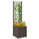 Высокое кашпо со шпалерой под ротанг CostWay 40&times;40&times;140 см, цвет оттенки коричневого COSTWAY-00107 фото 1