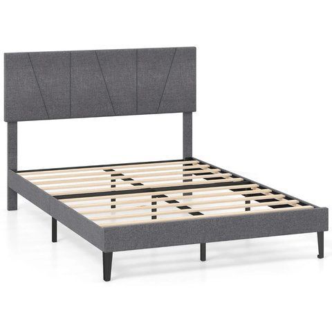 Низьке ліжко-платформа Costway, 145&times;207&times;16,5 см, колір темно-сірий COSTWAY-HOME-00101 фото