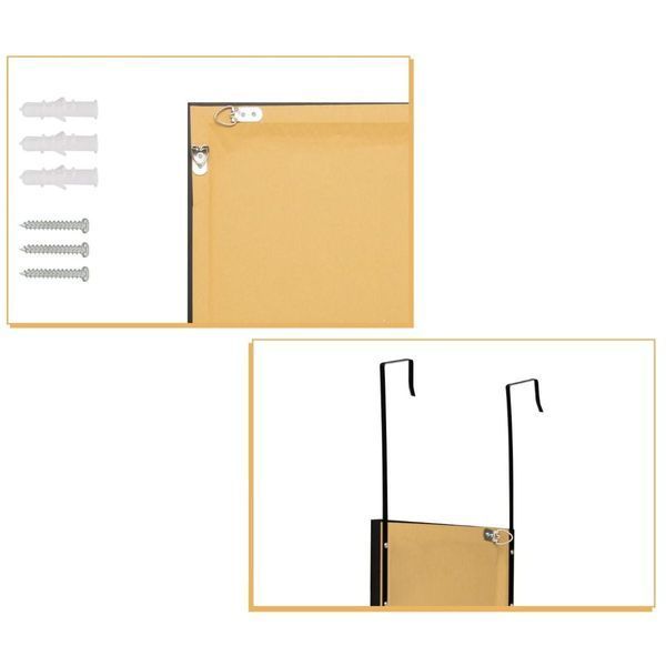 Зеркальный шкафчик-органайзер Costway с дверцей, 33&times;119 см, черный COSTWAY-HOME-00602 фото