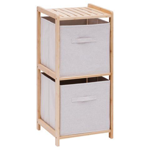 Комод-органайзер 5five Simply Smart с 2 текстильными ящиками, бамбук 102283 фото