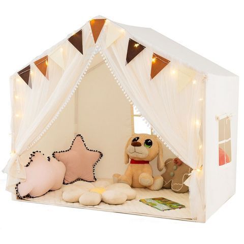 Дитячий ігровий намет-будиночок Costway, бежевий COSTWAY-KIDS-0088 фото
