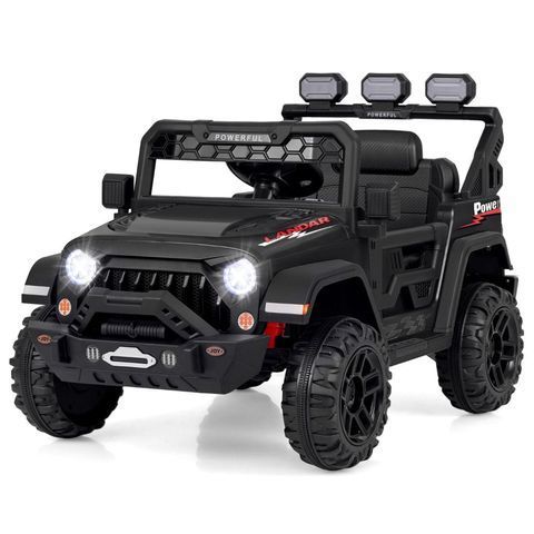 Дитячий електромобіль Costway позашляховик Jeep, чорний COSTWAY-KIDS-0642 фото