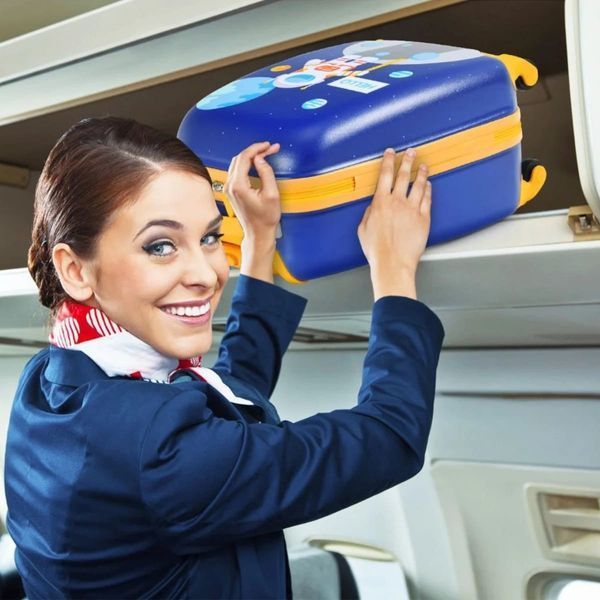 Набір дитячих валіз Costway 2 шт., принт &laquo;Міський транспорт&raquo;, мультиколор COSTWAY-KIDS-0089 фото