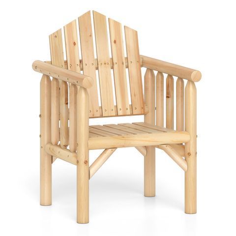 Дерев&rsquo;яне крісло Adirondack Costway, 62,5&times;66&times;98 см, колір натуральний COSTWAY-01012 фото