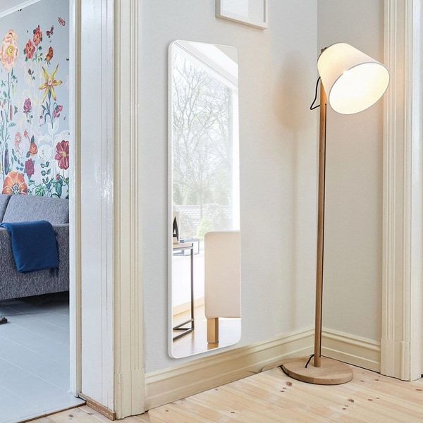 Зеркало в полный рост Costway в раме, 37&times;160 см, белый COSTWAY-HOME-00063 фото
