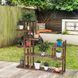 Широкая этажерка для кашпо CostWay 25&times;120&times;120 см, цвет оттенки коричневого COSTWAY-00714 фото 4