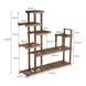 Широкая этажерка для кашпо CostWay 25&times;120&times;120 см, цвет оттенки коричневого COSTWAY-00714 фото 3