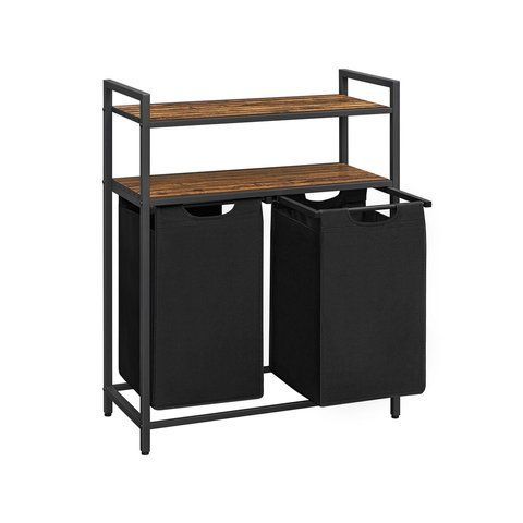 Кошик для білизни SONGMICS 73&times;33&times;91 см коричневий; чорний; червоний з полицями B34BLH211B01 фото