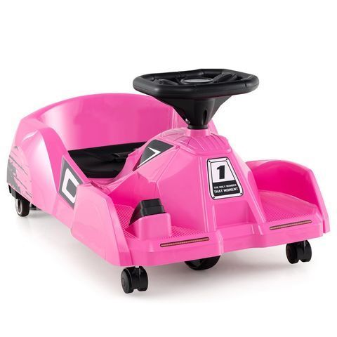 Дитячий автомобіль-каталка Costway wiggle car, рожевий COSTWAY-KIDS-0144 фото