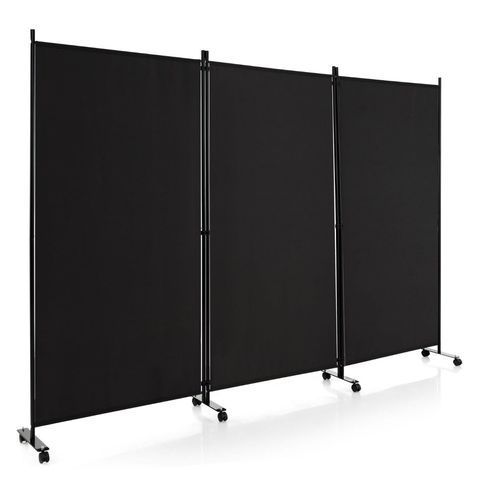 Мобильная ширма-перегородка Costway на колесах, 262&times;30&times;180 см, черный COSTWAY-HOME-00170 фото