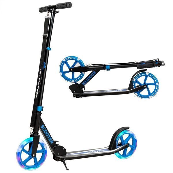 Дитячий самокат Costway двоколісний, синій COSTWAY-KIDS-0057 фото