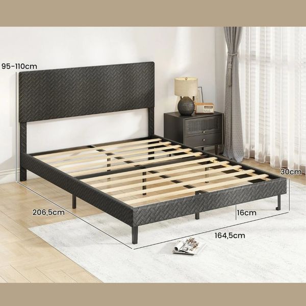 Низкая кровать-платформа Costway, 166&times;207,5&times;16 см, цвет серый COSTWAY-HOME-00130 фото