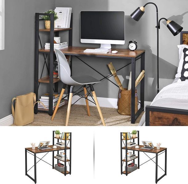 Комп&rsquo;ютерний стіл у стилі loft LOFTHUB 120&times;60&times;120 см чорний 79612207 фото