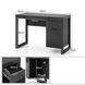 Комп&rsquo;ютерний стіл з 3 шухлядами 112&times;50&times;75 см &mdash; чорний COSTWAY-HOME-00431 фото 2