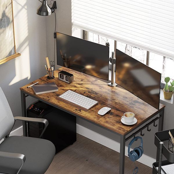 Комп&rsquo;ютерний стіл у стилі loft LOFTHUB 120&times;60&times;75 см чорний 79612208 фото