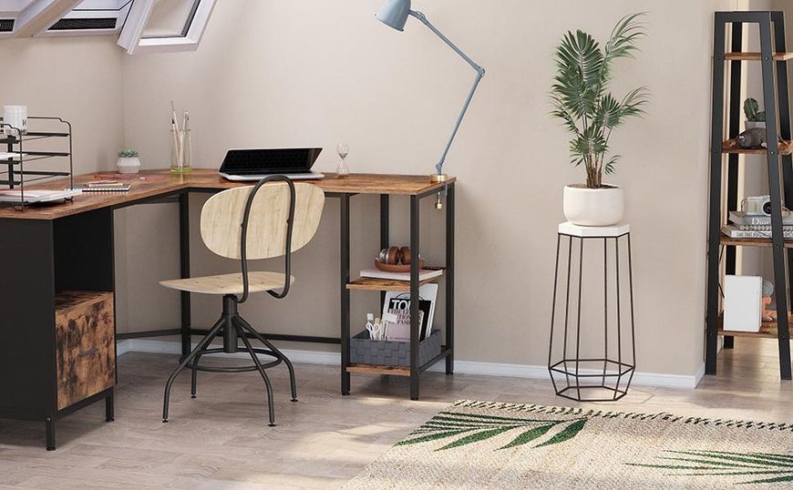 Кутовий комп&rsquo;ютерний стіл LOFTHUB 137&times;150&times;75 см чорний 79612210 фото